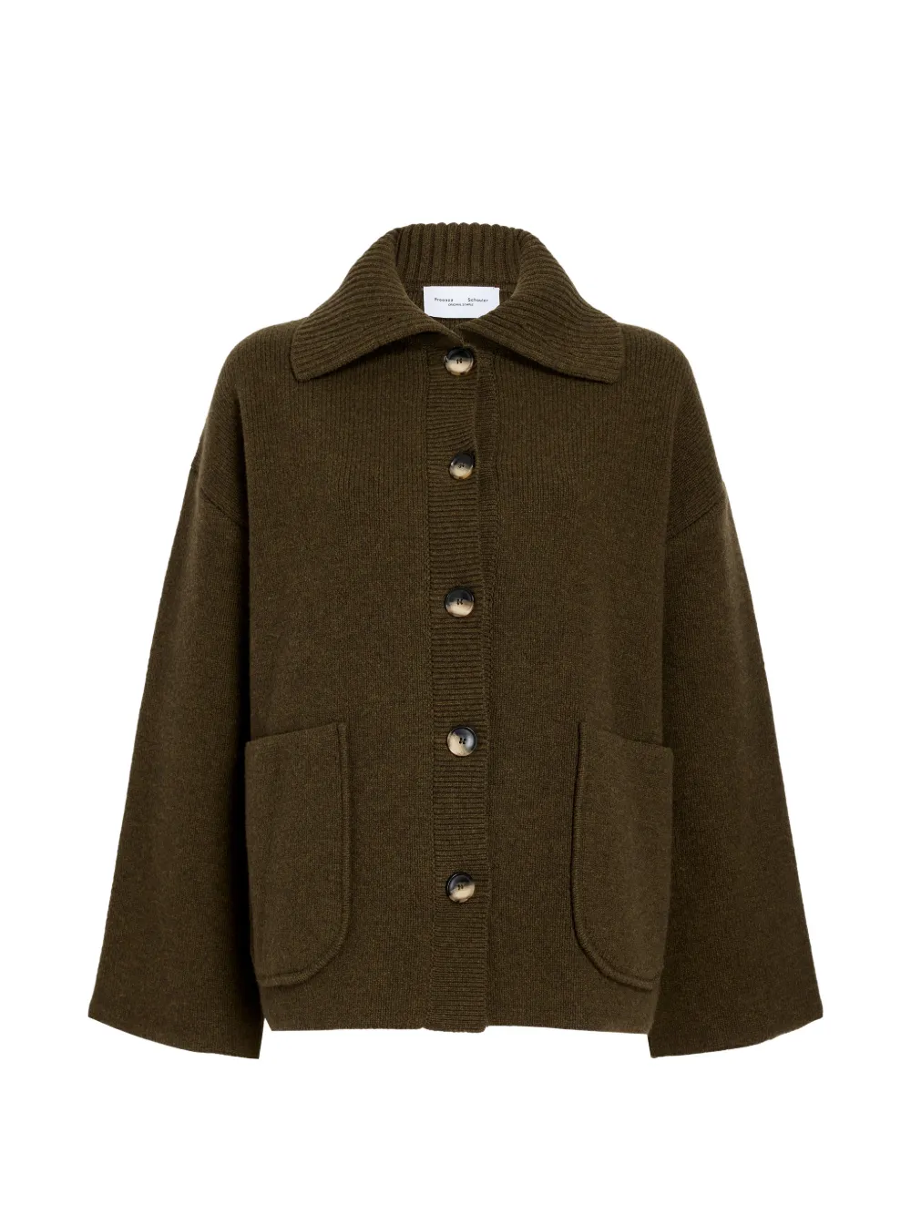 Proenza Schouler White Label Nelly melange-knit cardigan - Verde