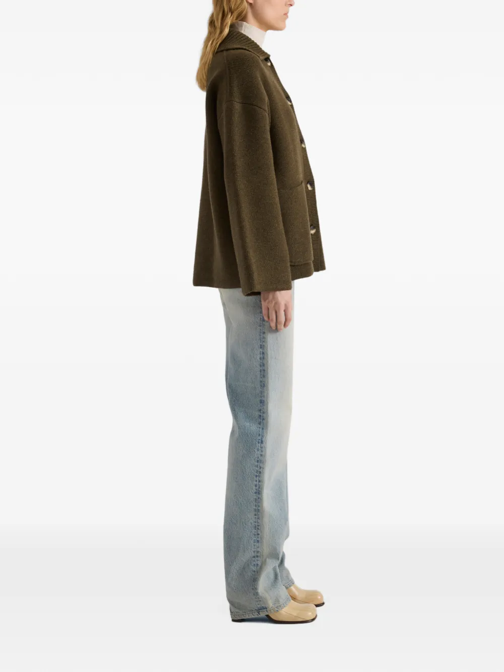 Proenza Schouler White Label Nelly gebreid vest met gemêleerd effect Groen