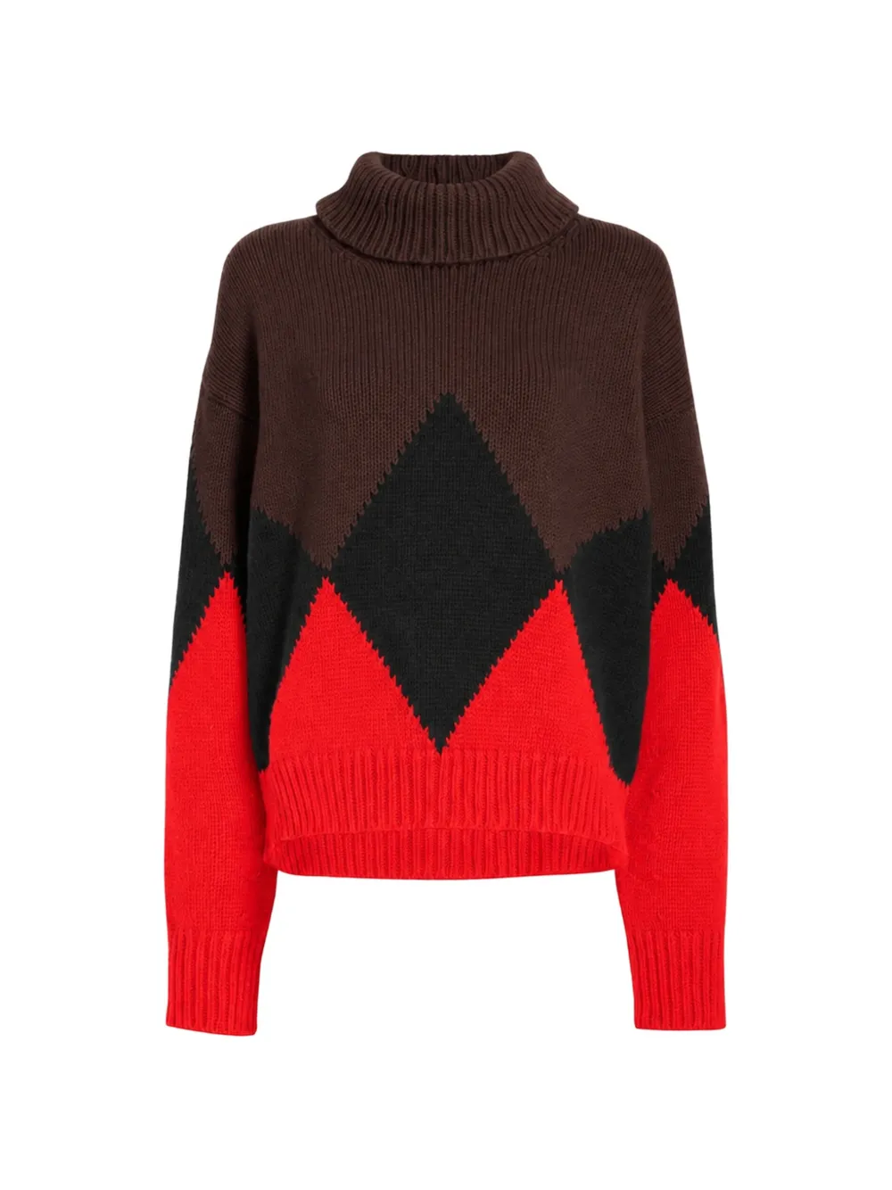 Proenza Schouler Oren intarsia turtleneck in cashmere wool - Brown