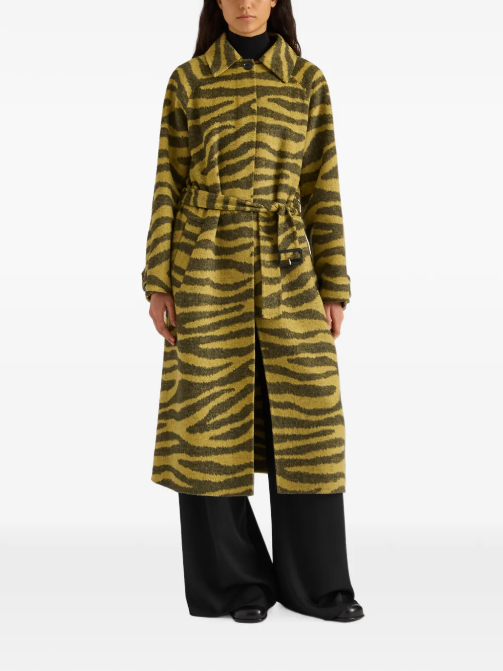 Proenza Schouler White Label Juliette jas met zebra-jacquard Geel