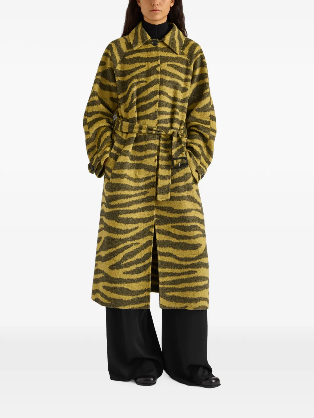 Proenza Schouler White Label Juliette jas met zebra-jacquard Geel