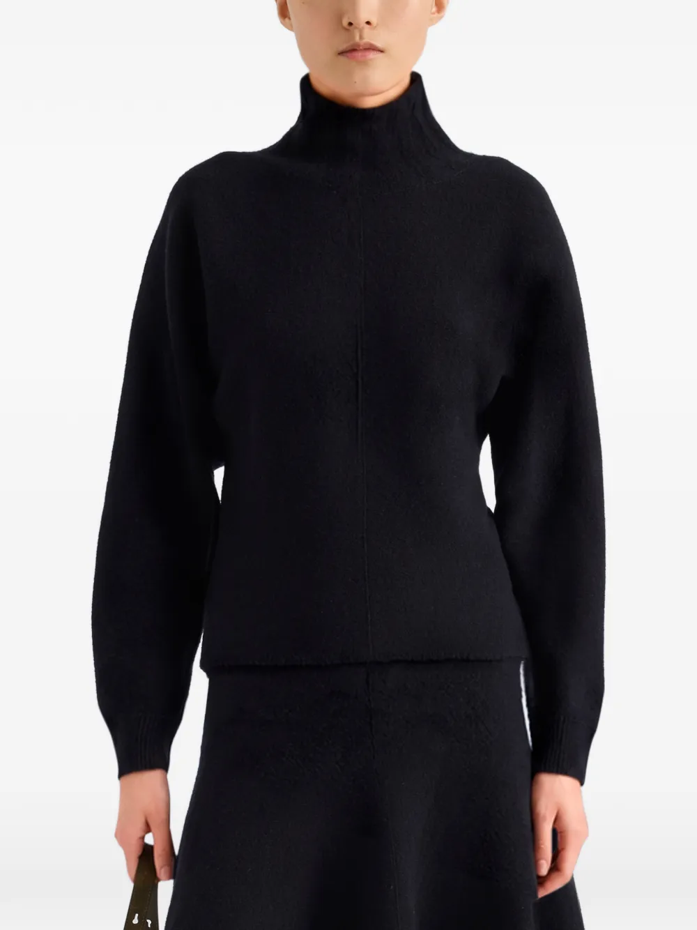 Proenza Schouler Lothea topin lofty merino wool Blauw