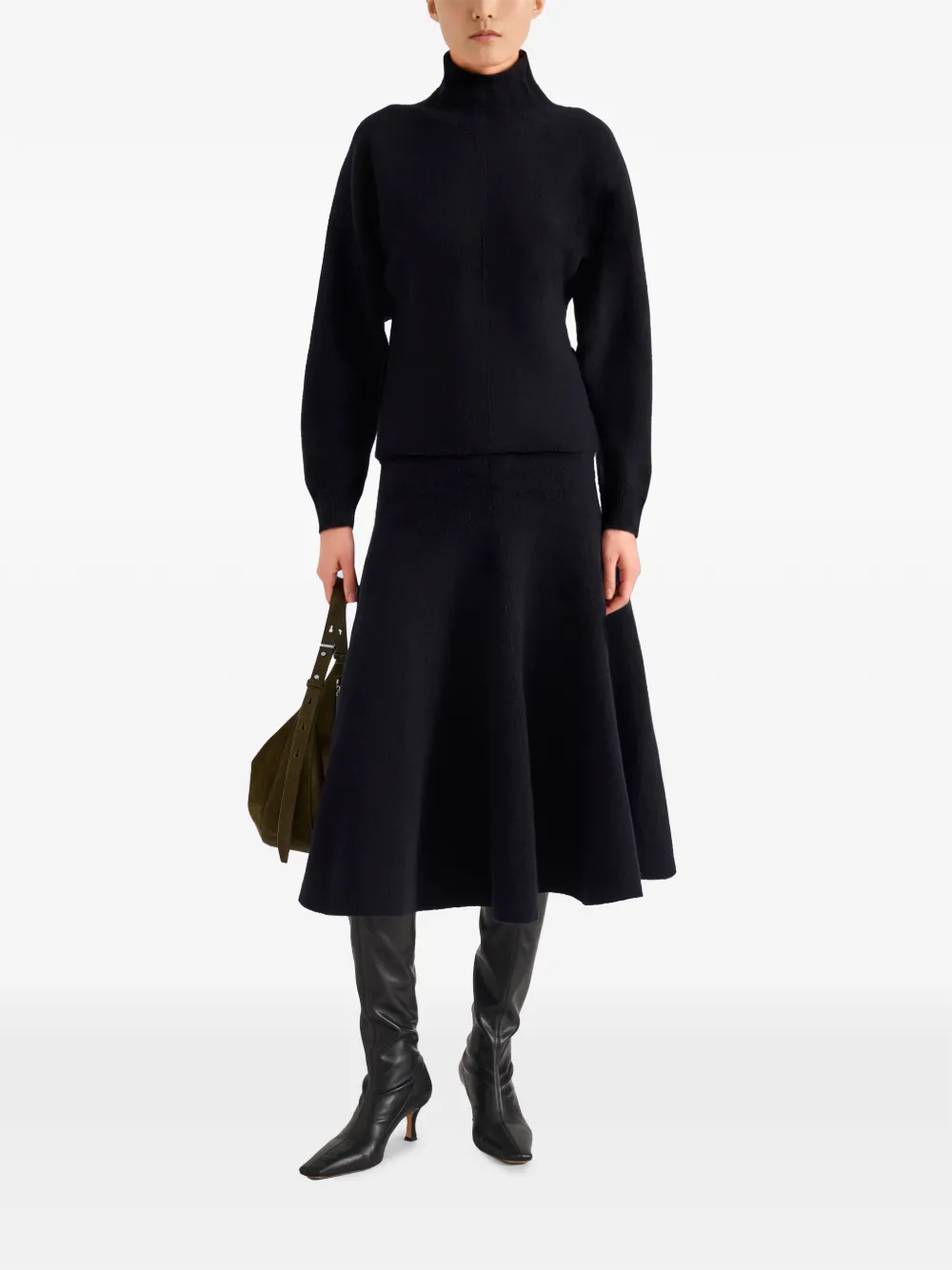 Proenza Schouler Lothea topin lofty merino wool Blauw