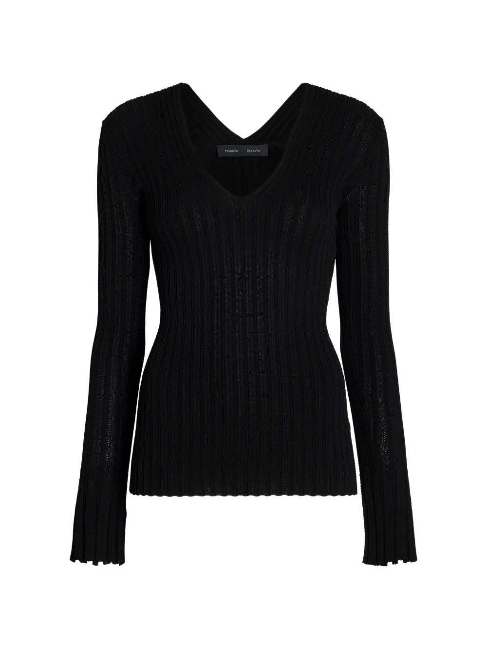 Proenza Schouler Roux top in viscose silk rib - Black