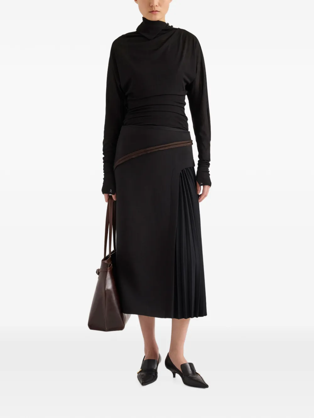 Proenza Schouler Golda top van gauzy jersey Zwart