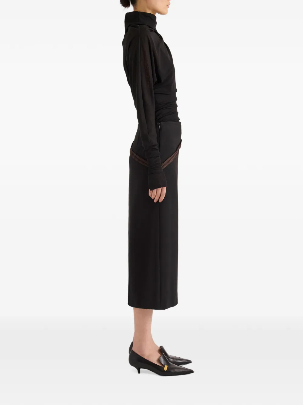 Proenza Schouler Golda top van gauzy jersey Zwart