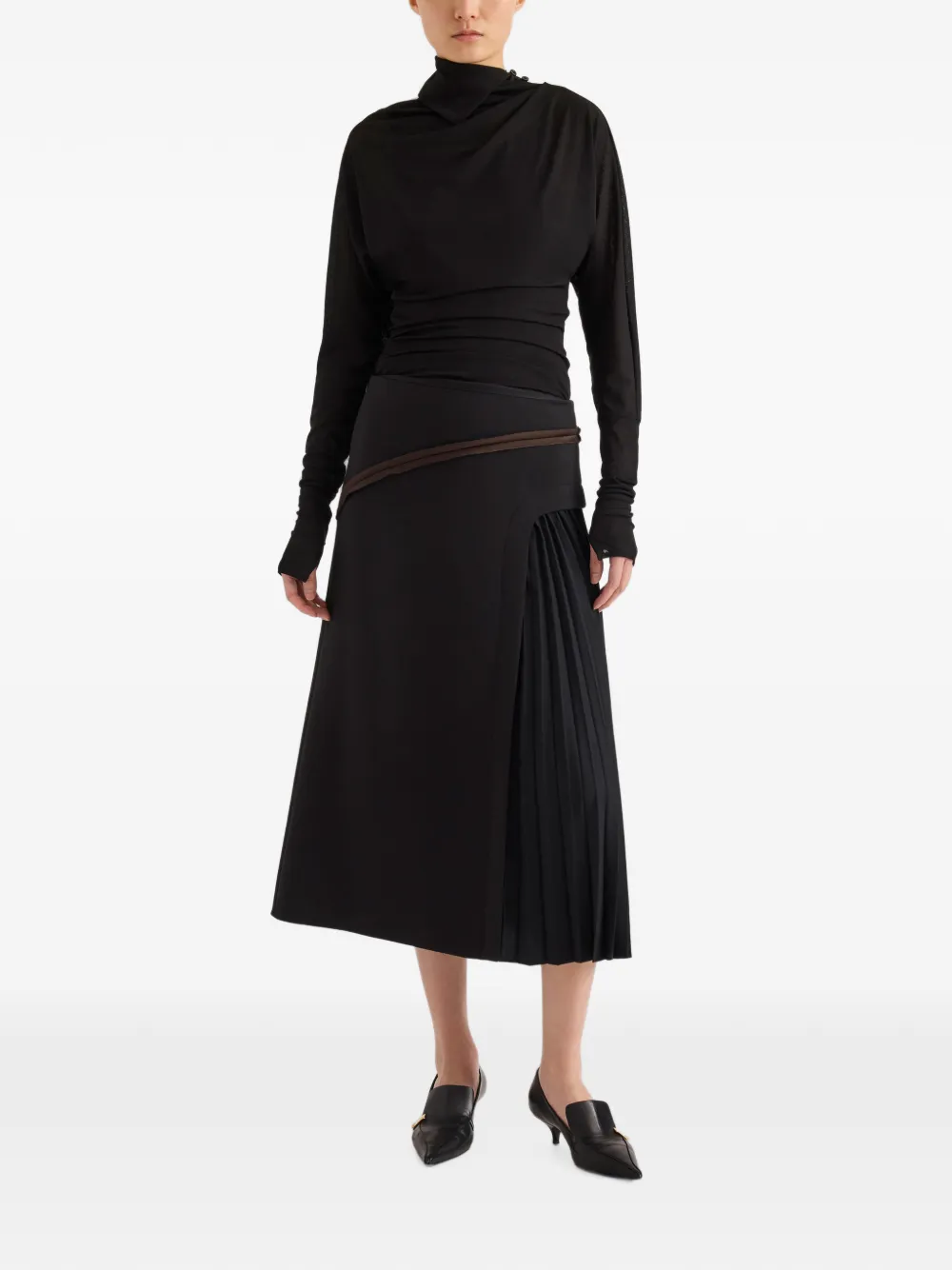 Proenza Schouler Golda top van gauzy jersey Zwart