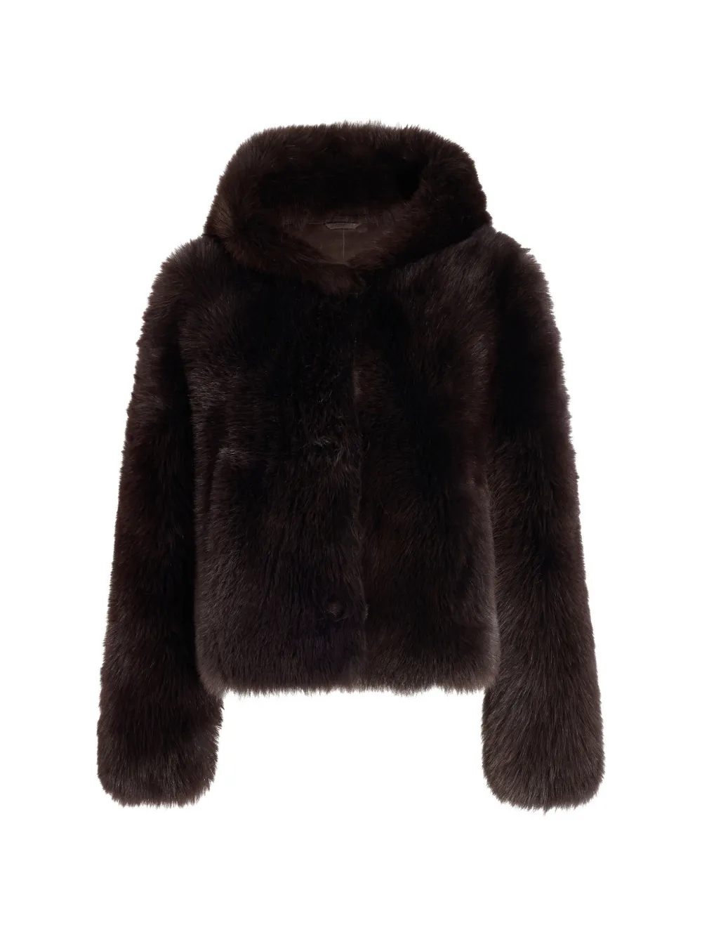Proenza Schouler White Label Michelle hooded shearling coat - Braun