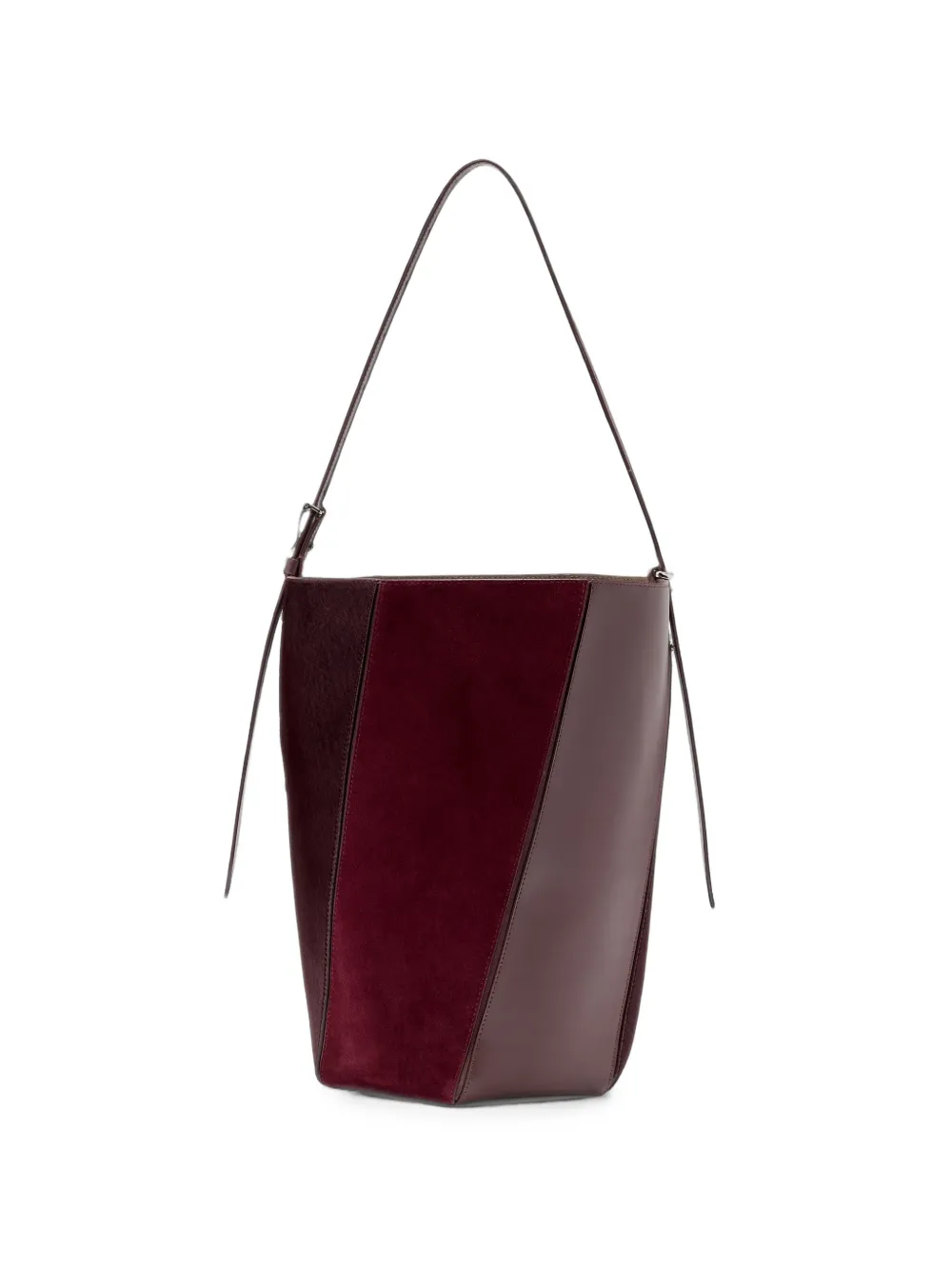 Proenza Schouler Hex bucket bag in haircalf combo - Rosso