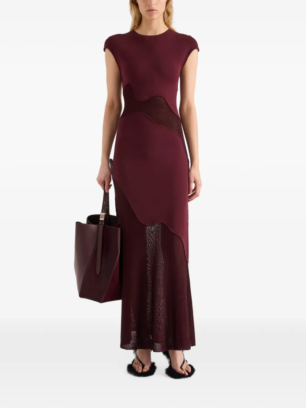Proenza Schouler Maissa jurk van compacte stretch viscose Rood