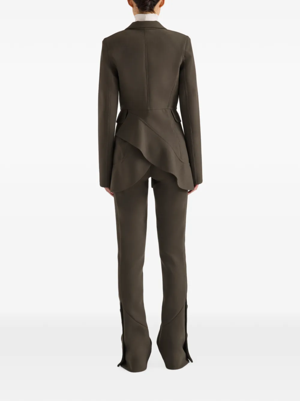 Proenza Schouler Maera jack van bi-stretch dubbele wol Groen