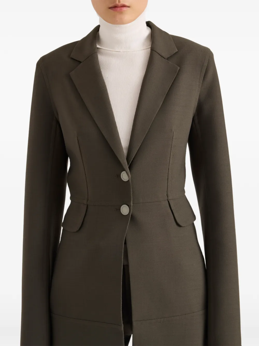 Proenza Schouler Maera jack van bi-stretch dubbele wol Groen