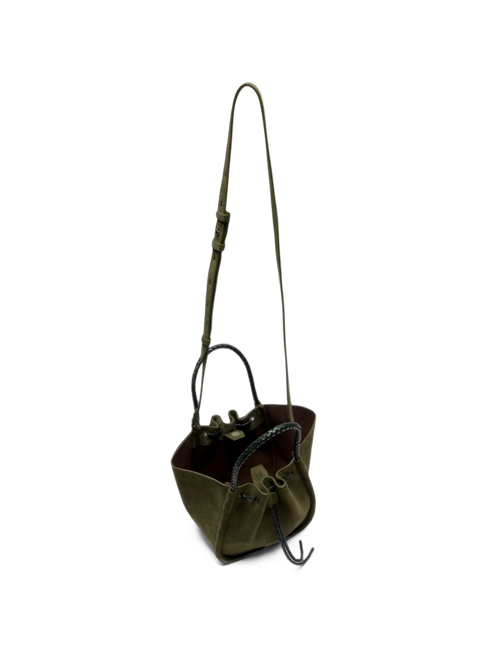 Proenza Schouler small ruched braided tote bag Groen