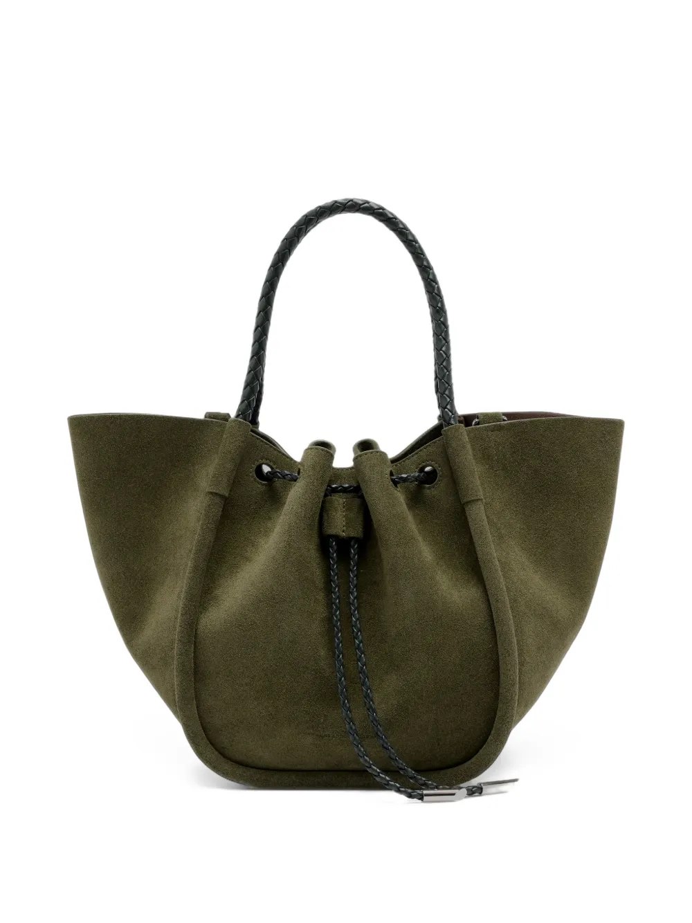 Proenza Schouler small ruched braided tote bag Groen