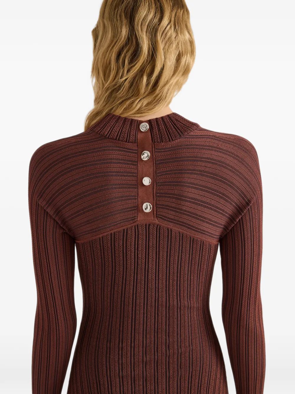 Proenza Schouler Roux dress in viscose silk rib Bruin