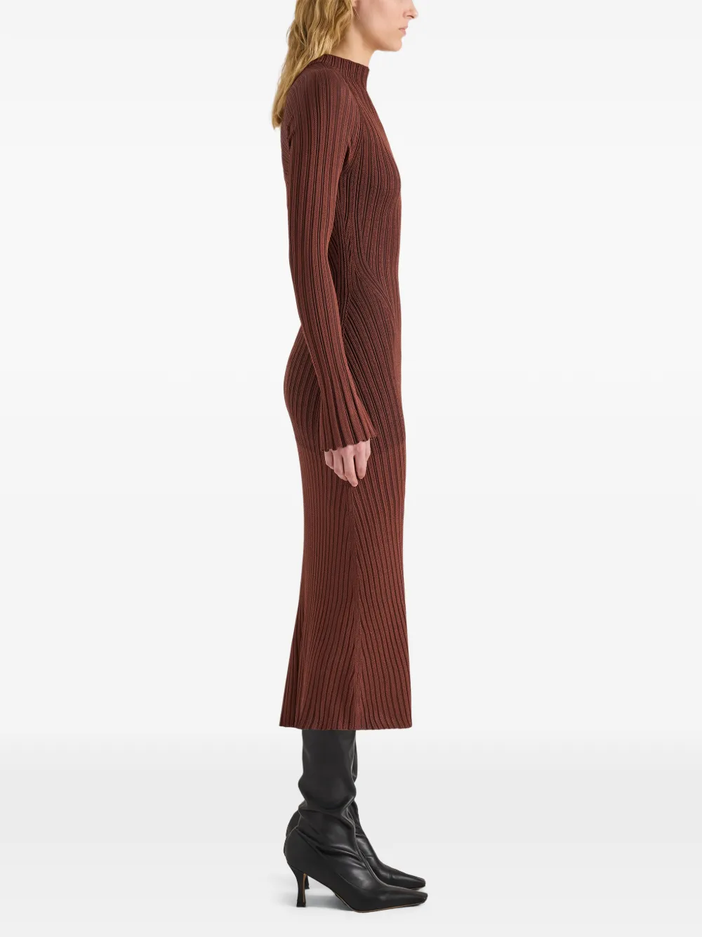 Proenza Schouler Roux dress in viscose silk rib - Braun