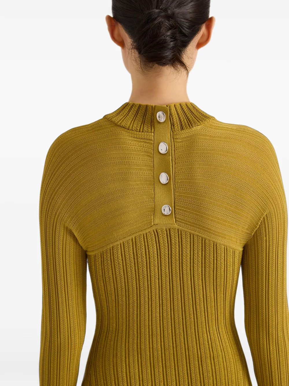 Proenza Schouler Roux dress in viscose silk rib Geel