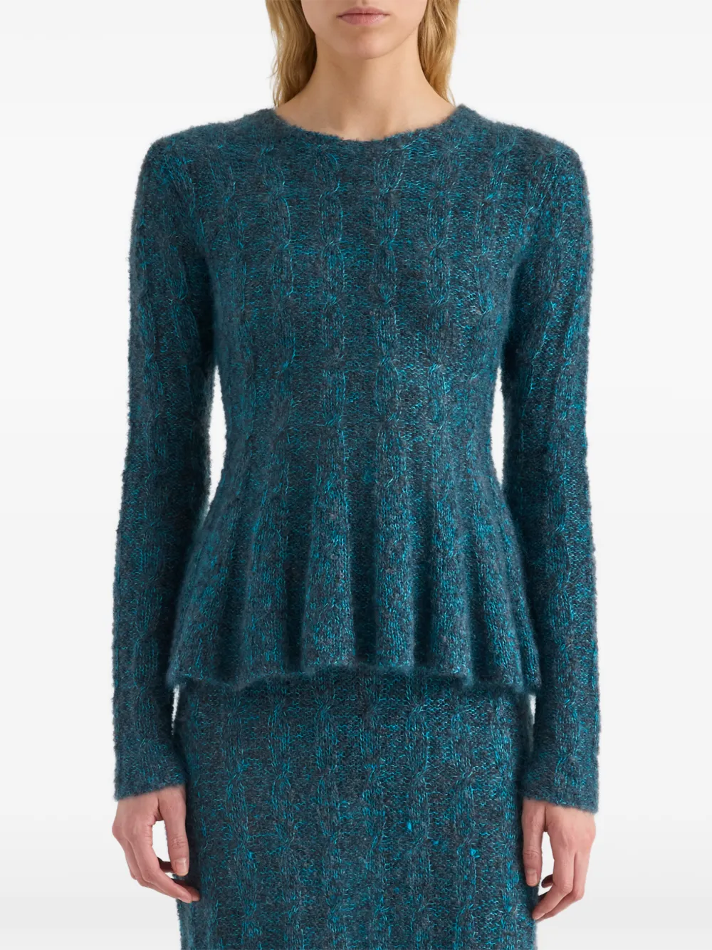 Proenza Schouler Joelle mohair top met lus Blauw
