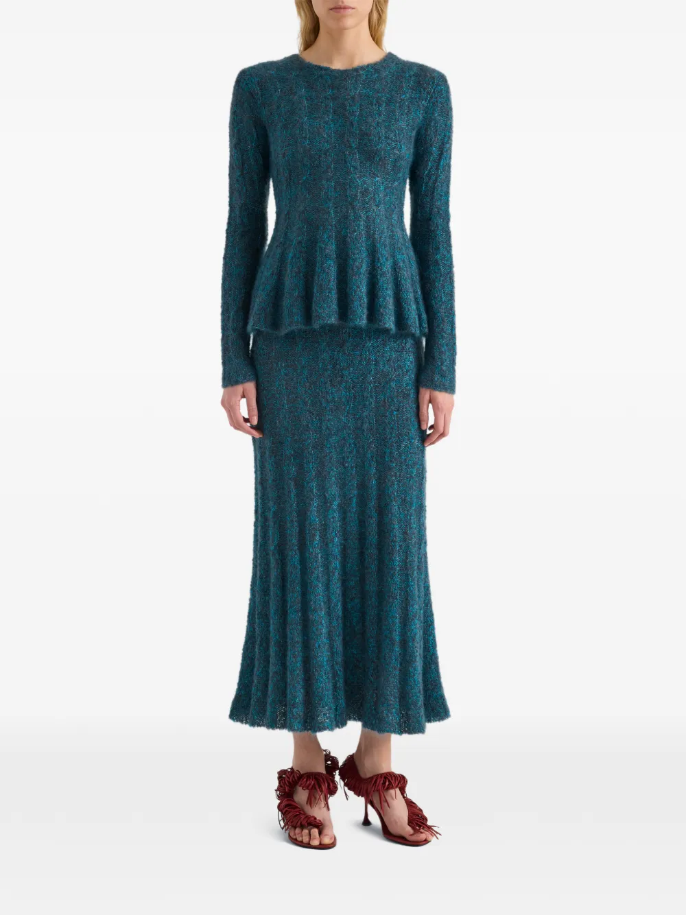 Proenza Schouler Joelle mohair top met lus Blauw