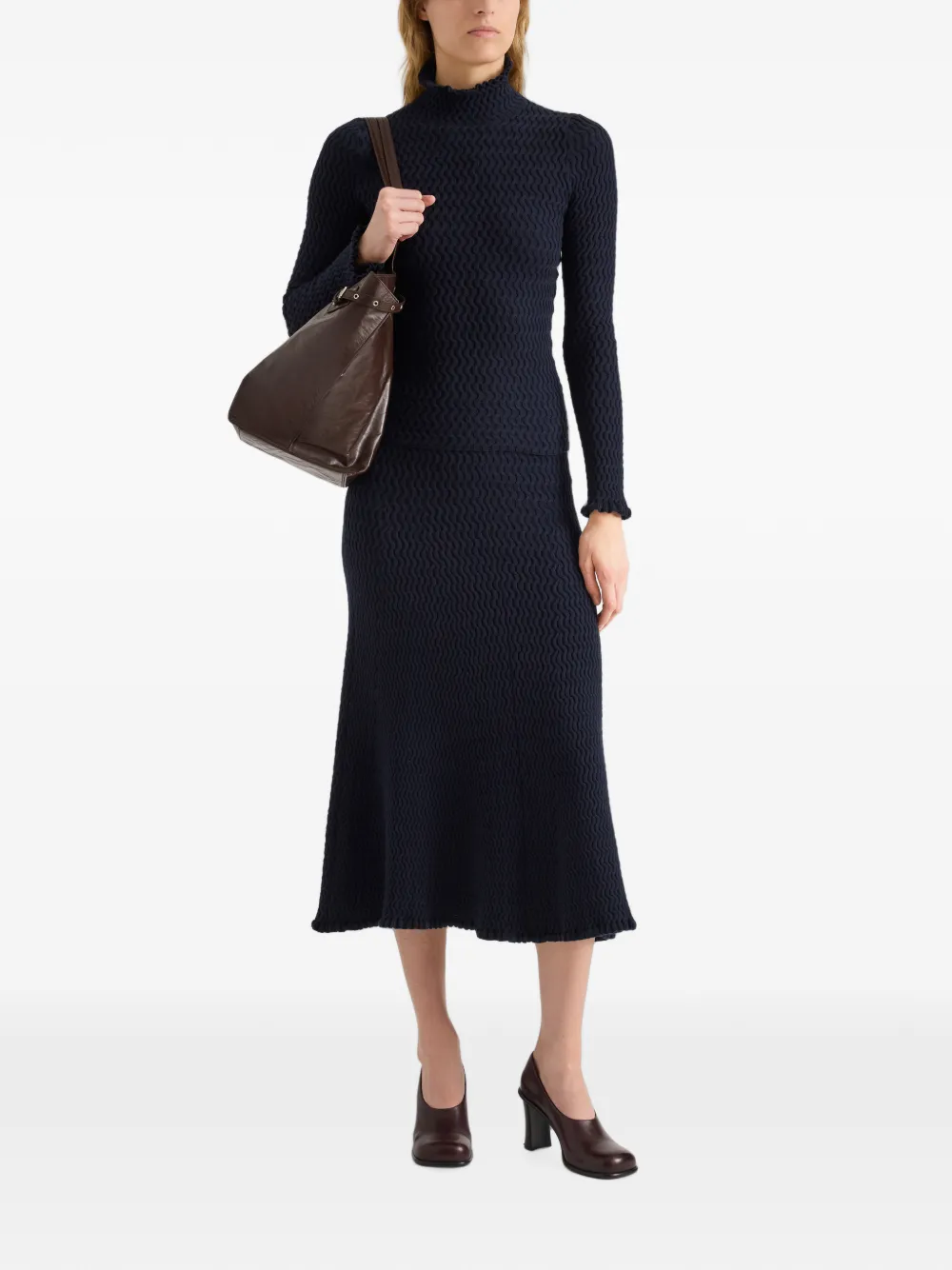 Proenza Schouler White Label Juniper kabelgebreide trui Blauw