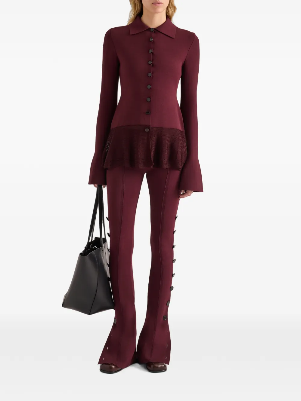 Proenza Schouler Martina broek met compacte stretch viscose Rood