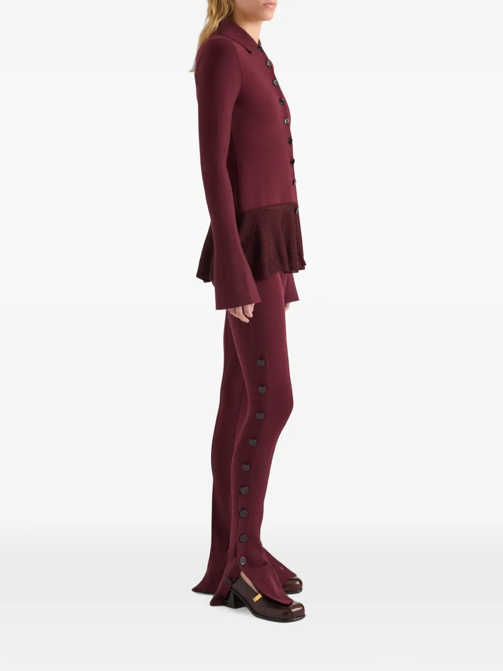 Proenza Schouler Martina broek met compacte stretch viscose Rood