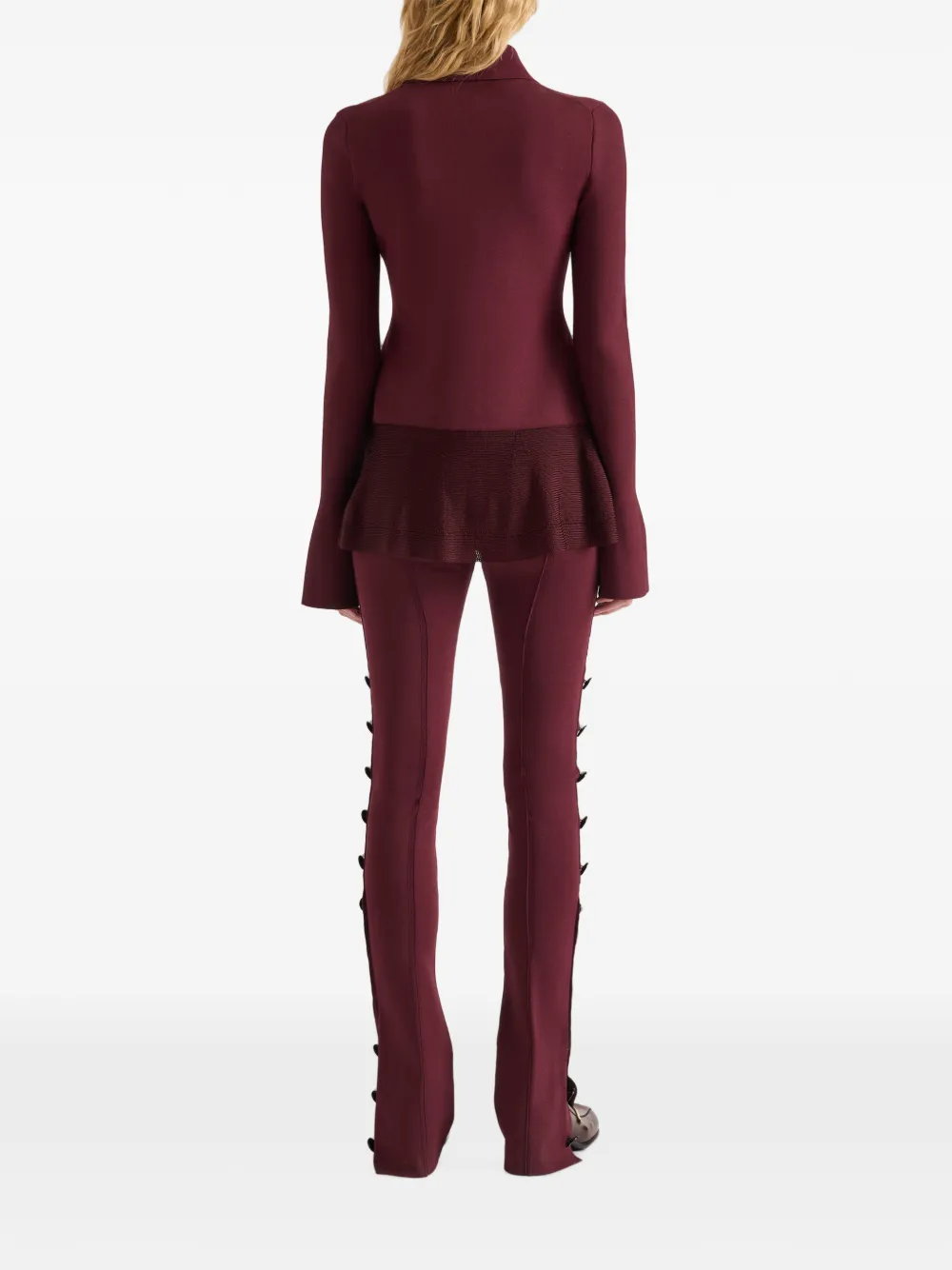 Proenza Schouler Martina broek met compacte stretch viscose Rood