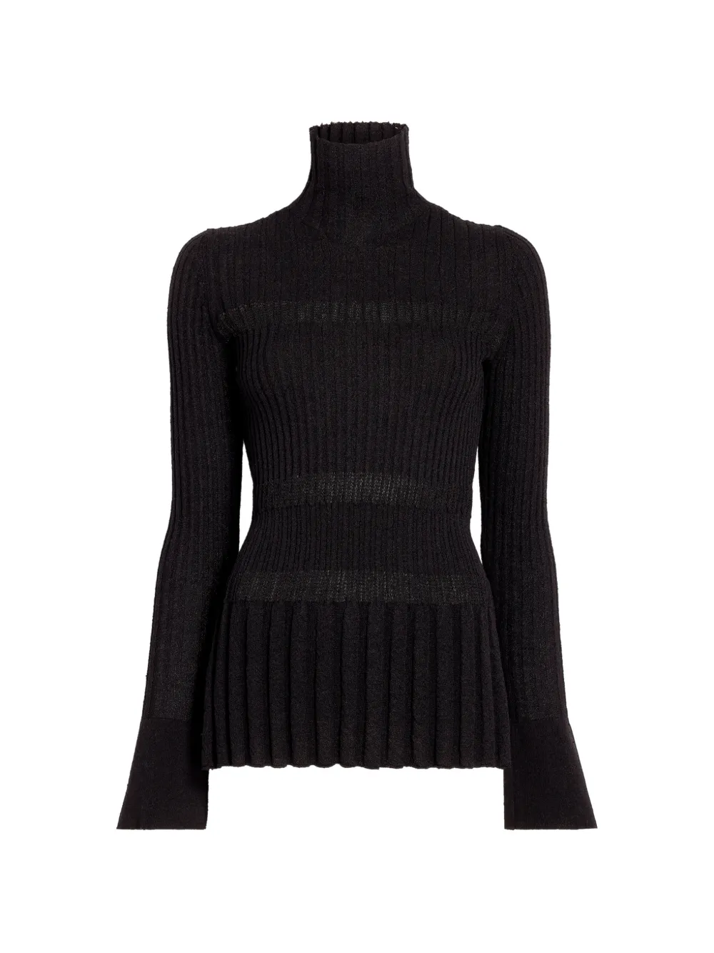 Proenza Schouler Rosario top in textured merino wool - Nero