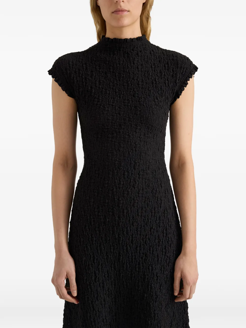 Proenza Schouler White Label Cleo jersey midi-jurk met jacquard Zwart