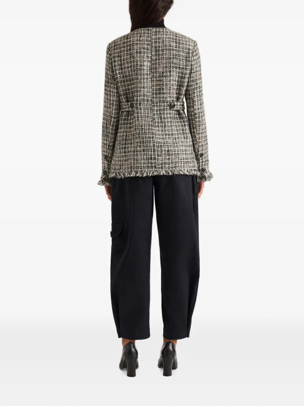 Proenza Schouler White Label Aurelia tweed jack Zwart