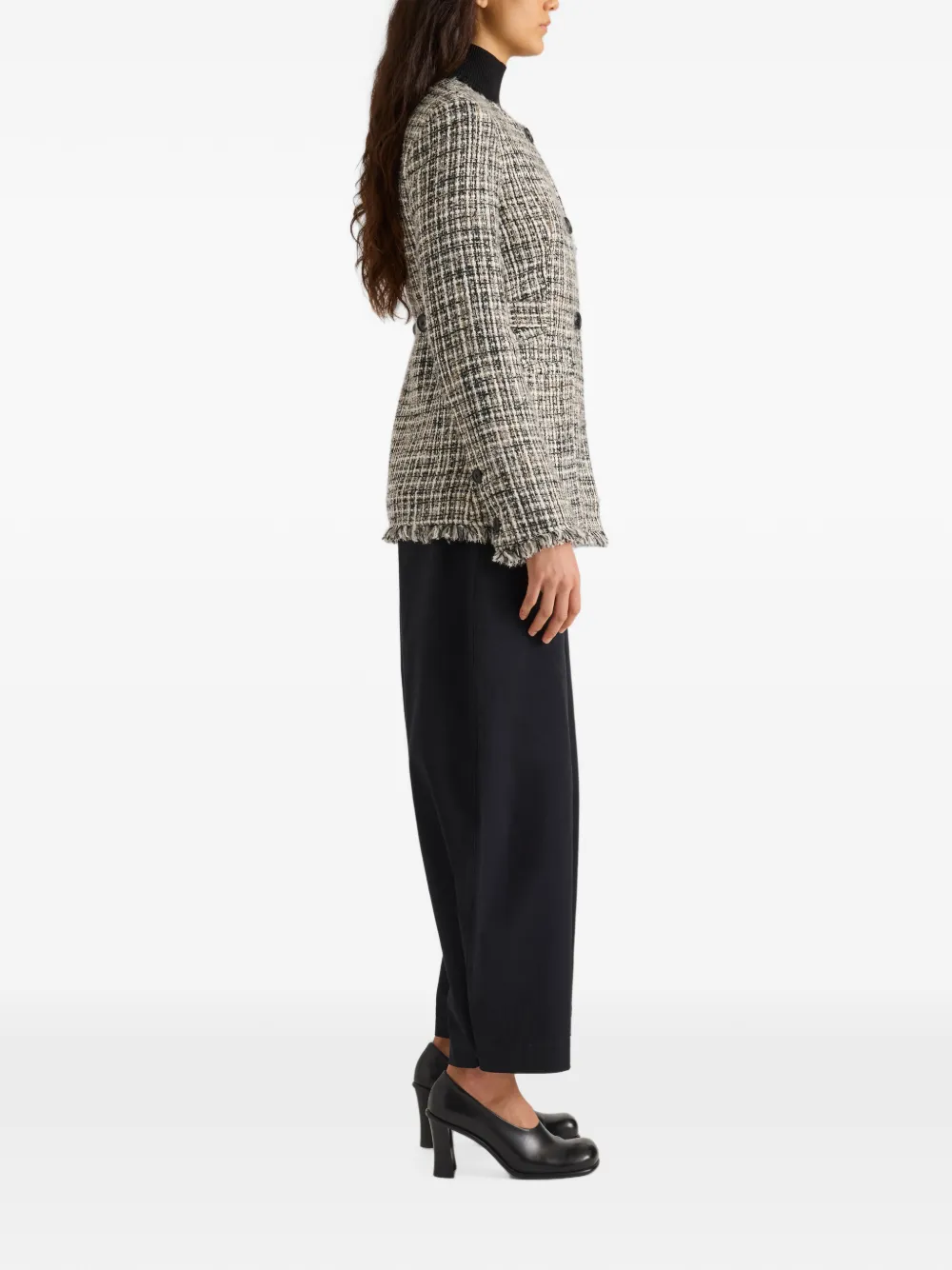 Proenza Schouler White Label Aurelia tweed jack Zwart