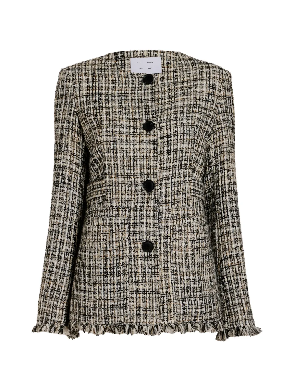 Proenza Schouler White Label Aurelia tweed jacket - Schwarz