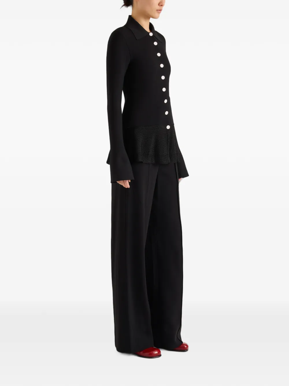 Proenza Schouler Martina jack van compacte stretch viscose Zwart