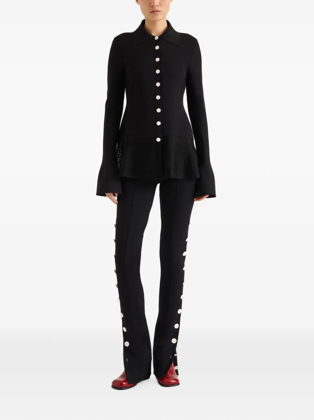 Proenza Schouler Martina jack van compacte stretch viscose Zwart