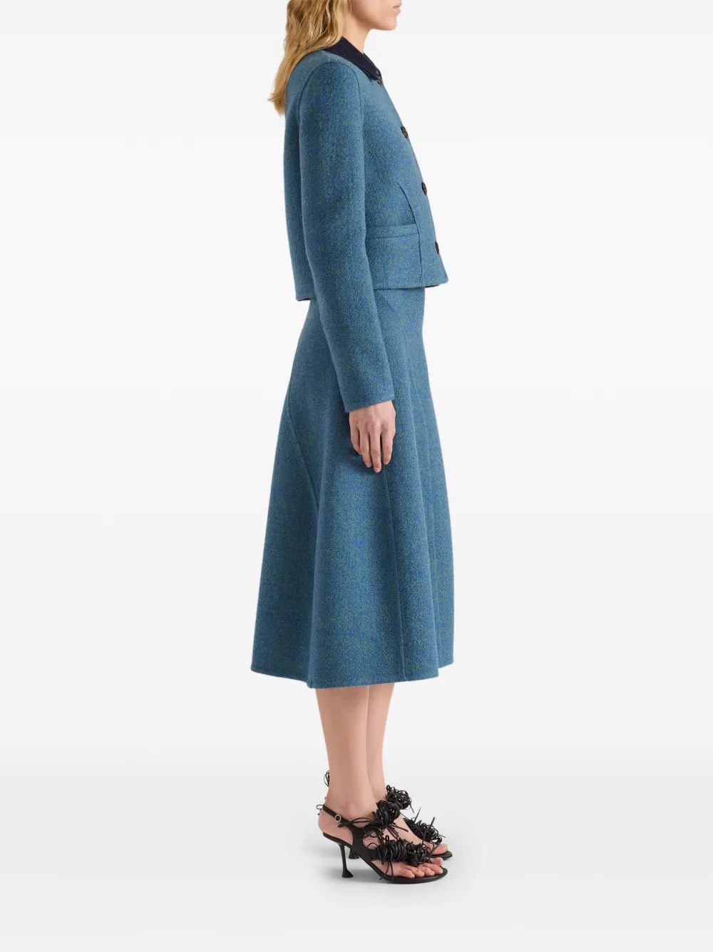 Proenza Schouler Gaelle jack van dubbelzijdig melange Blauw