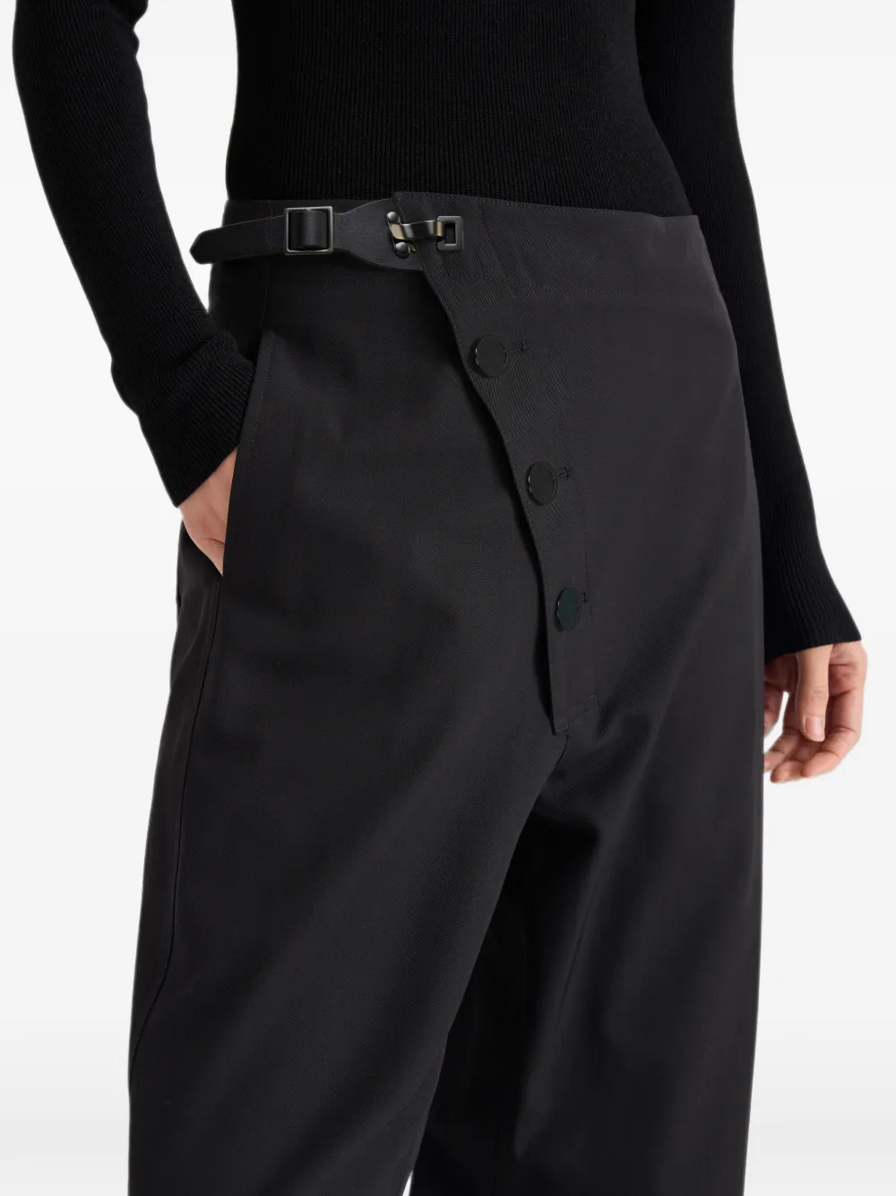 Proenza Schouler Aitana broek van tropische wol Zwart