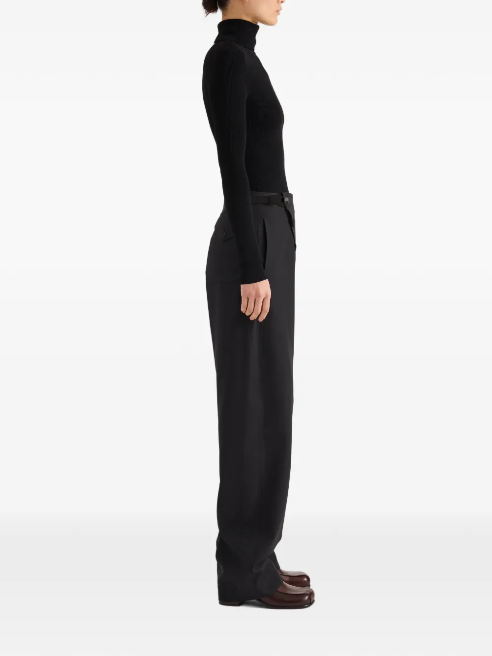 Proenza Schouler Aitana broek van tropische wol Zwart
