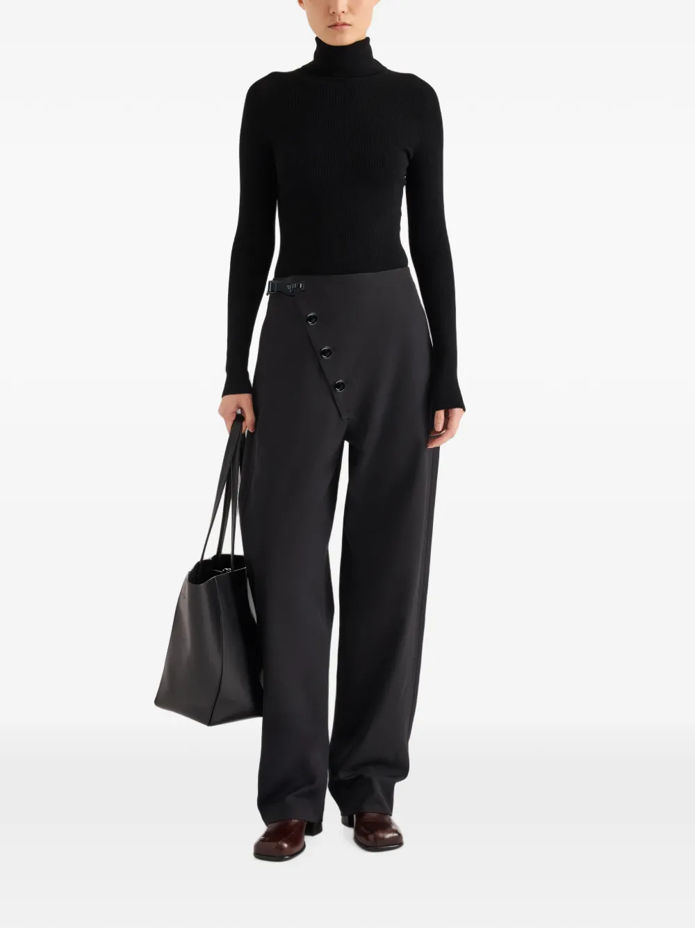 Proenza Schouler Aitana broek van tropische wol Zwart