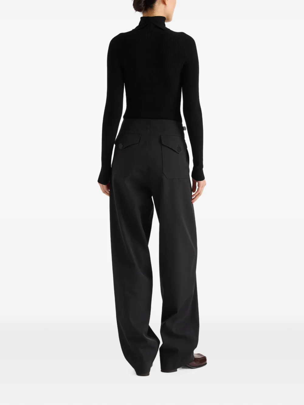 Proenza Schouler Aitana broek van tropische wol Zwart