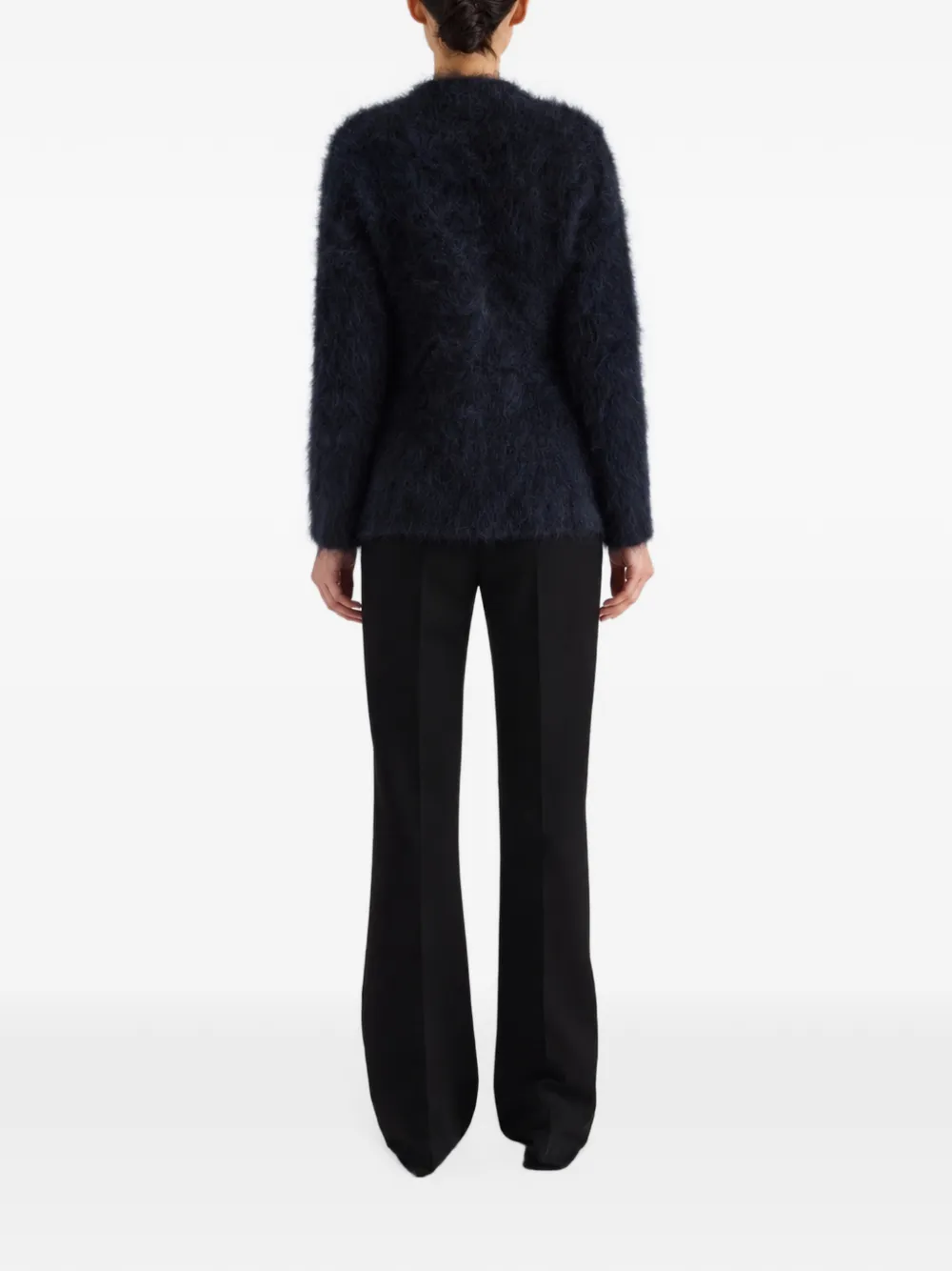 Proenza Schouler Aniza cardigan in brushed mohair Blauw