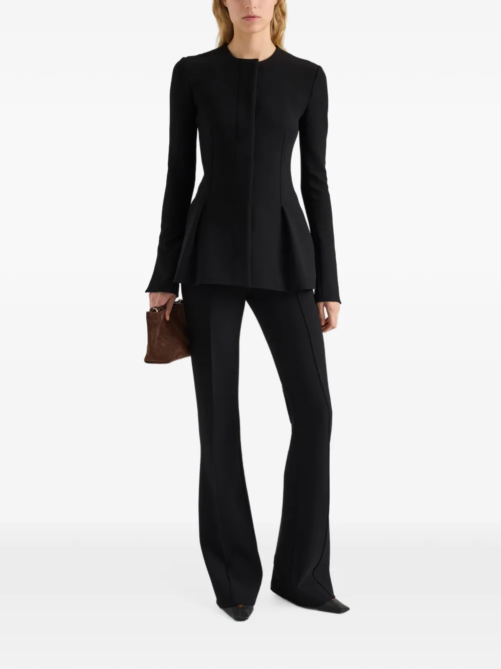 Proenza Schouler Sonia broek met bi-stretch pasvorm Zwart