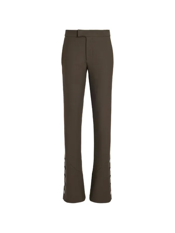 Proenza Schouler Althea Pants in Bi-stretch Double Wool in Brown