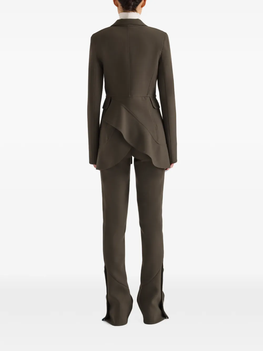 Proenza Schouler Althea broek van dubbelzijdig stretch wol Bruin