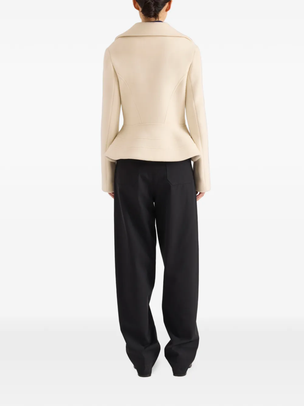 Proenza Schouler Romane jack van compacte melton wol Beige