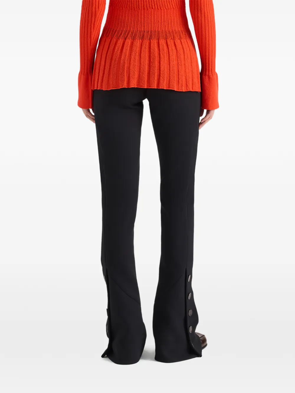 Proenza Schouler Althea broek van dubbelzijdig stretch wol Zwart