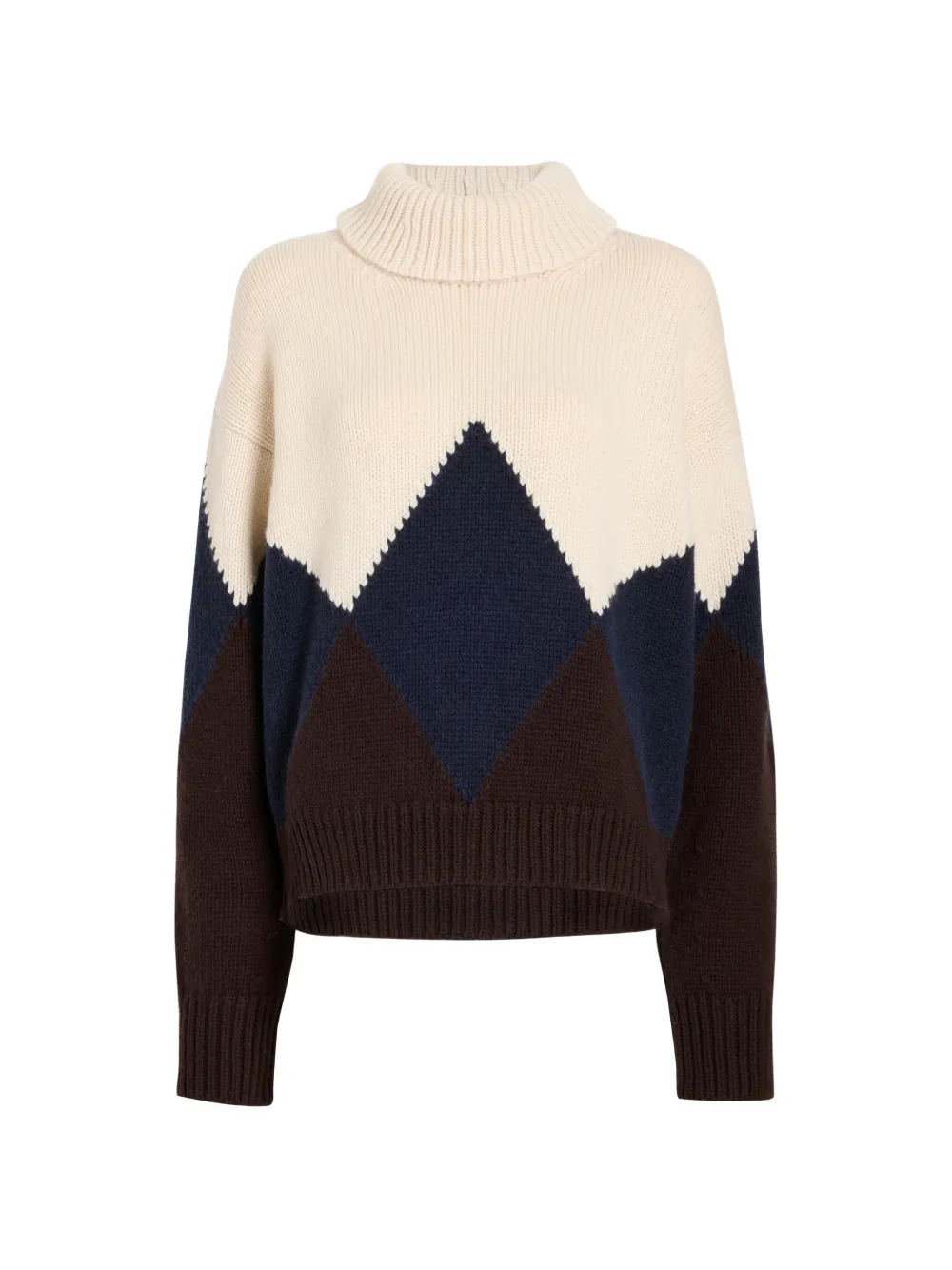 Proenza Schouler Oren intarsia turtleneck in cashmere wool - Toni neutri