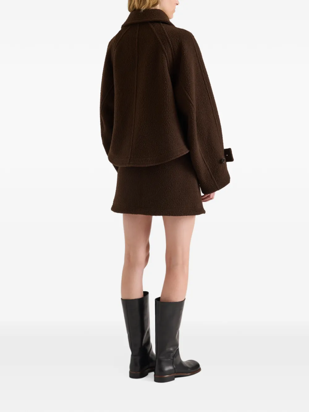 Proenza Schouler Clarice jacket in casentino wool Bruin