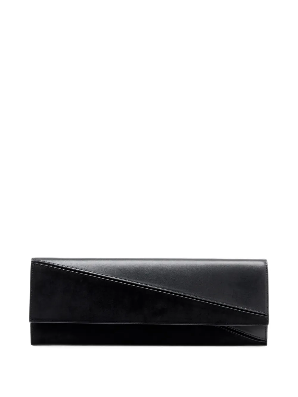 Proenza Schouler Hex clutch in smooth calf and lux suede - Nero