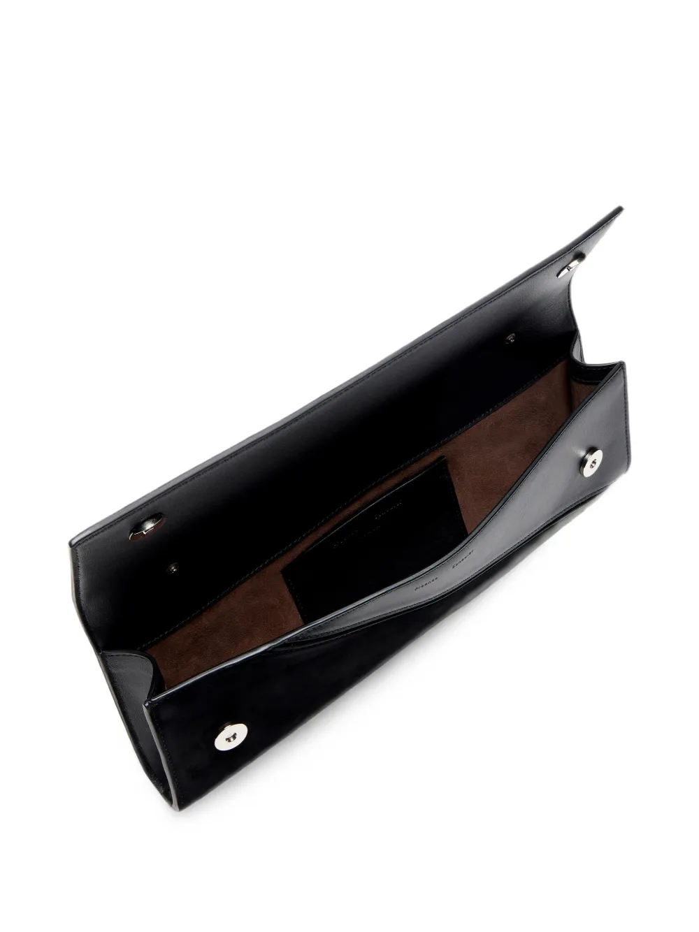 Proenza Schouler Hex clutch van soepel kalfsleer en lux suède Zwart