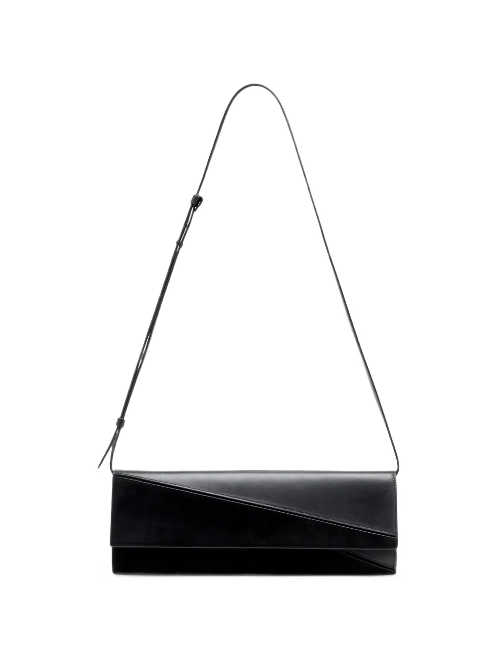 Proenza Schouler Hex clutch van soepel kalfsleer en lux suède Zwart